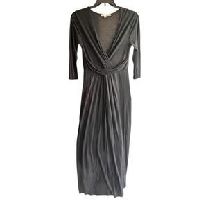 knee length dresses for ladies Alexandra Jersey Midi Dress-Black